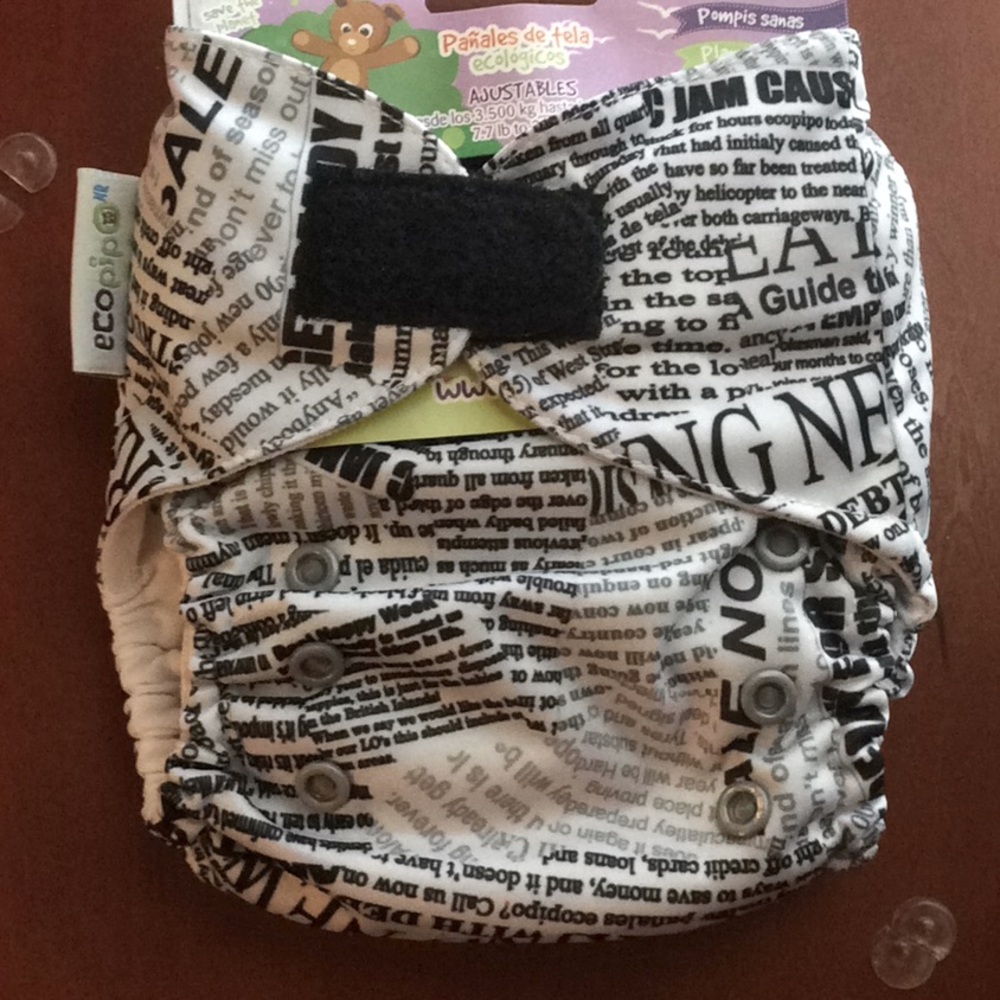 🌱One size cloth diaper 🗞🖤✨
